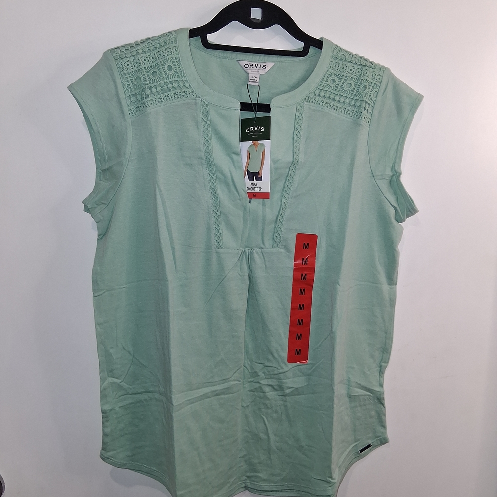 Orvis Anna Crochet Top - Green